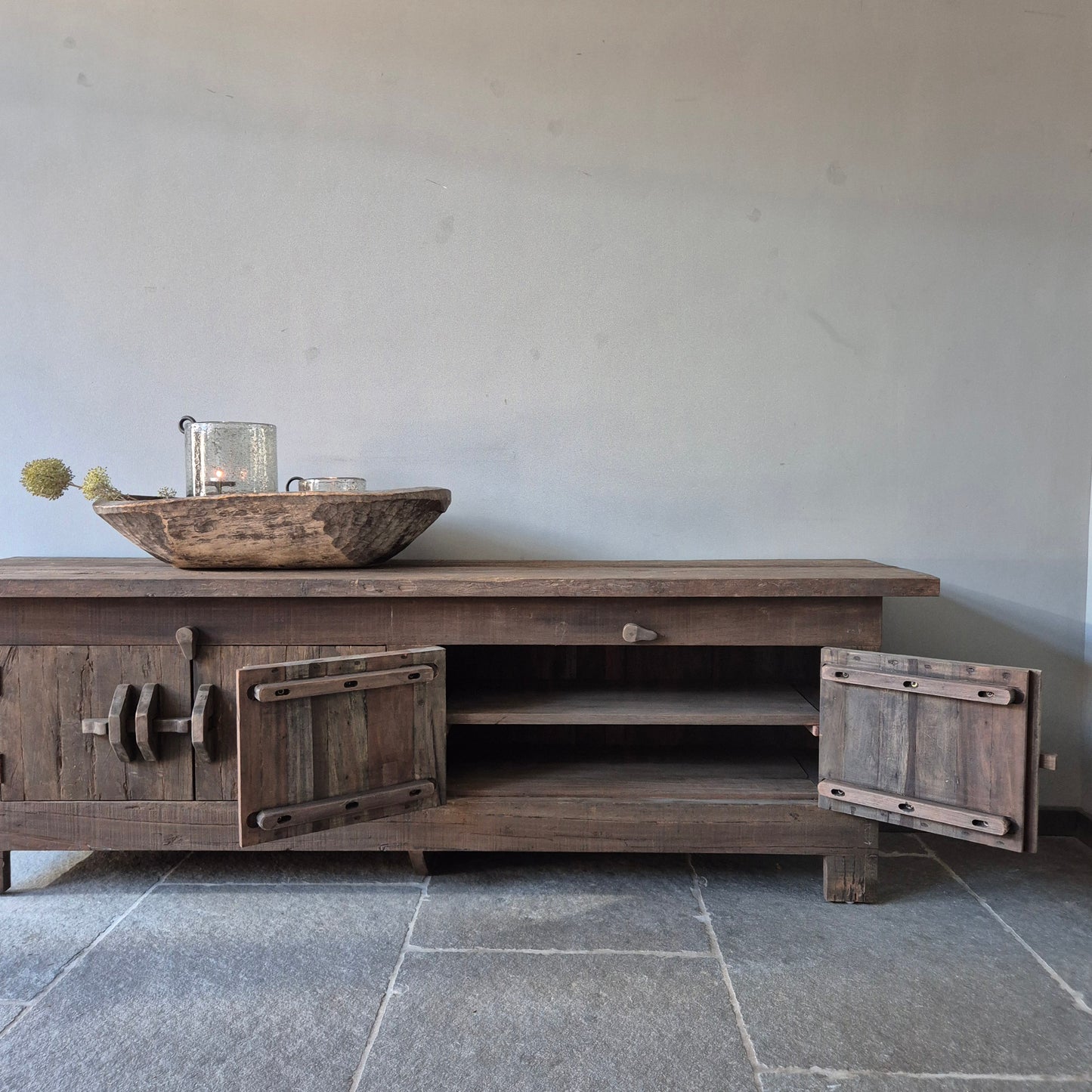 Tv meubel schuifslot | driftwood 220cm