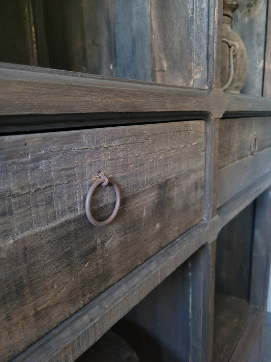 Vakkenkast | 2 lades driftwood 220cm