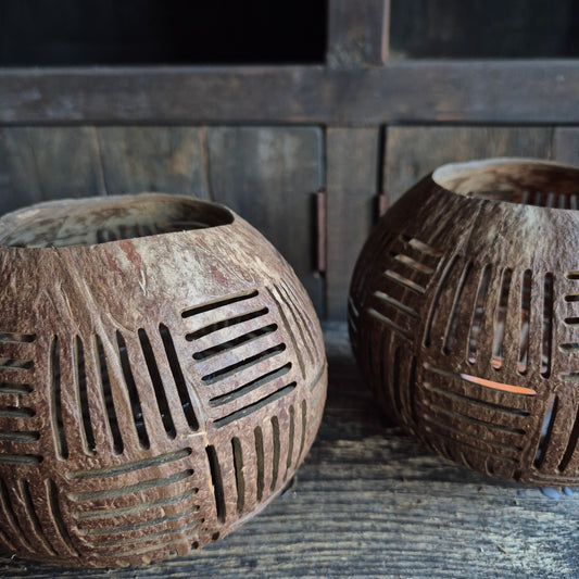 Kokosnoot theelichthouder