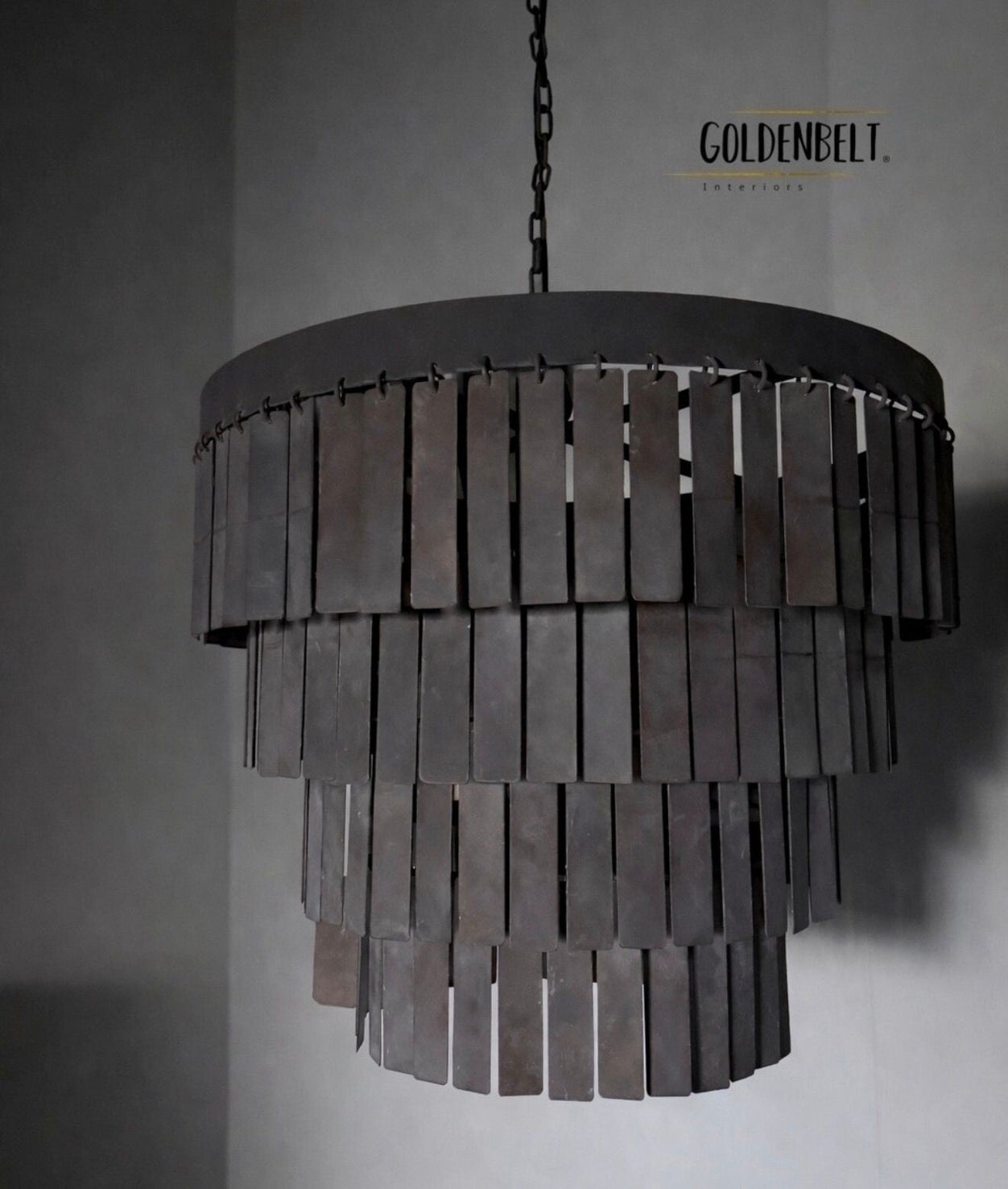 Hanglamp Iron Falls rond | Goldenbelt