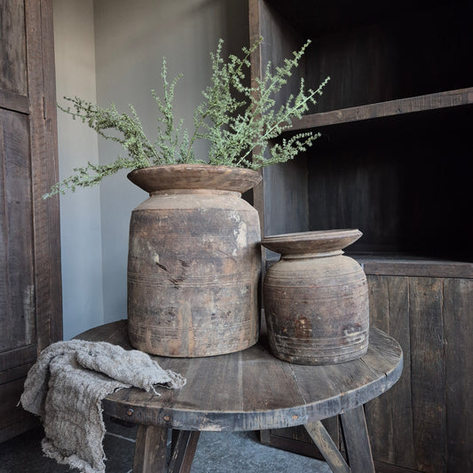 Oud houten kruik XL nr. 100 (links)