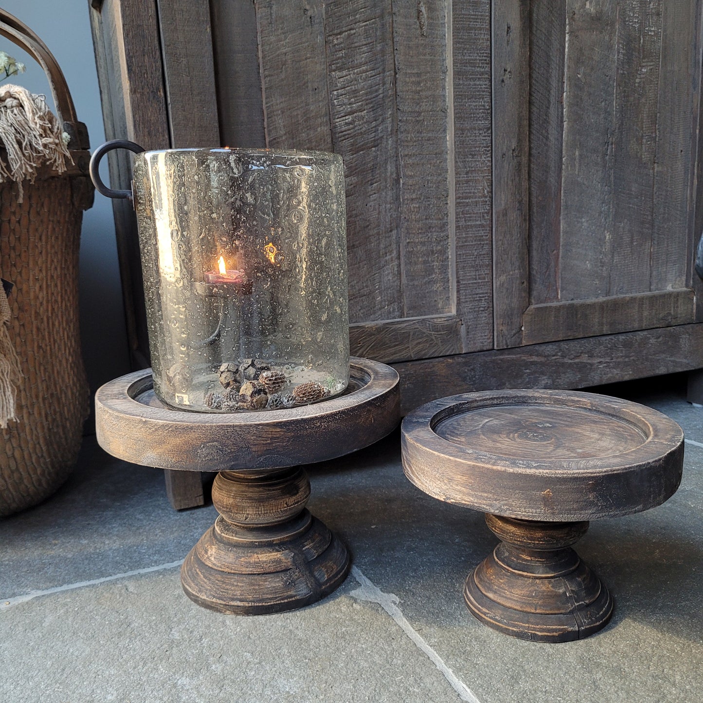 Houten plateau op voet M
