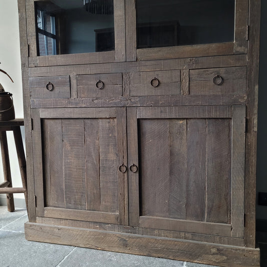 Buffetkast | vitrinekast driftwood oud hout