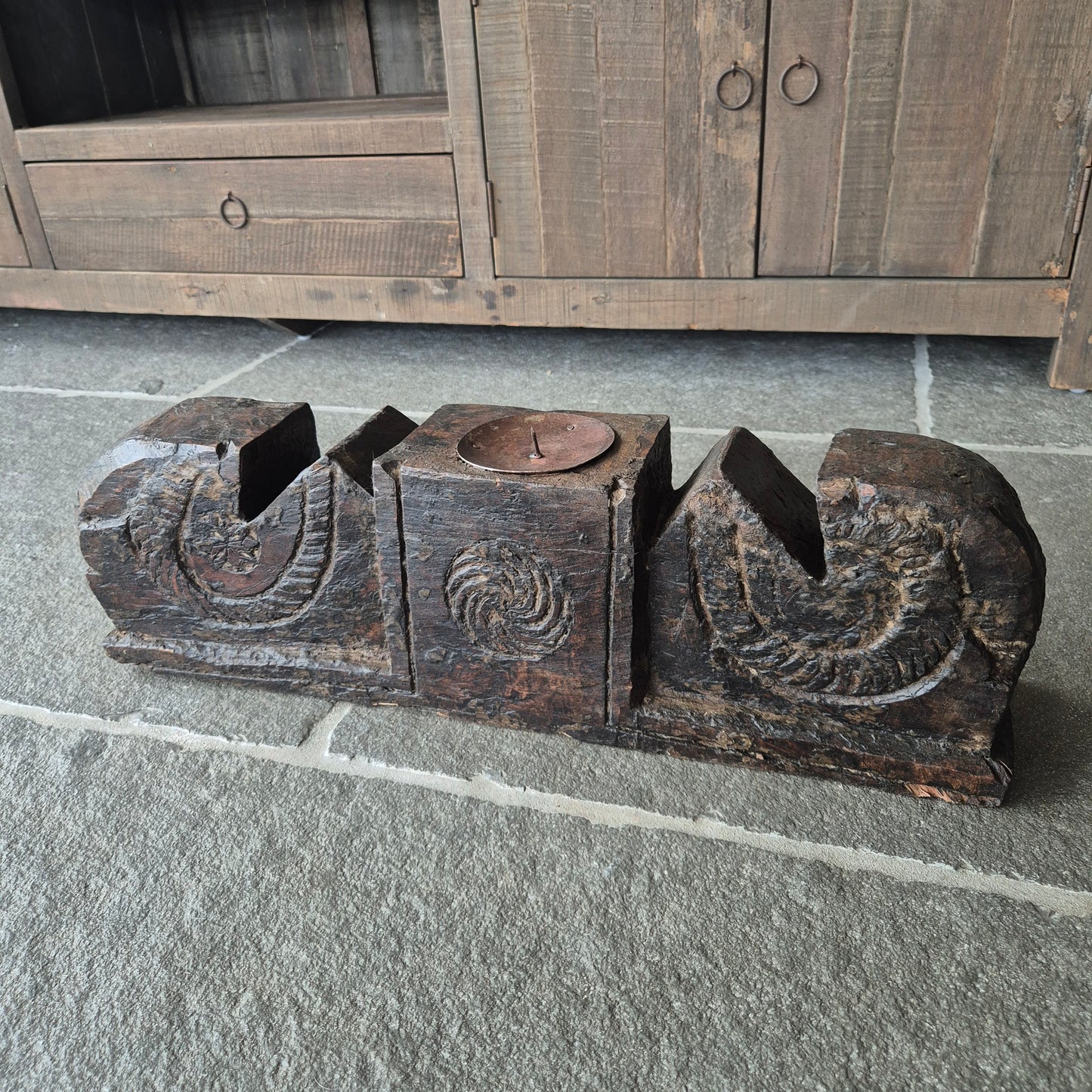 Uniek oud houten ornament nr. 6