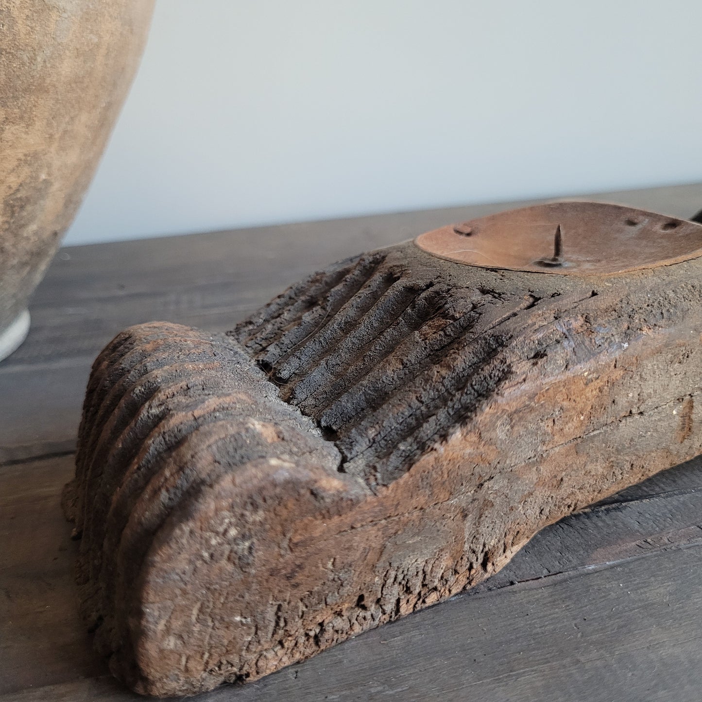 Uniek oud houten ornament