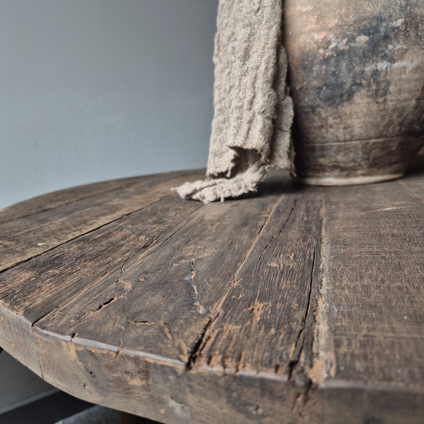 Salontafel oud hout driftwood set van 3