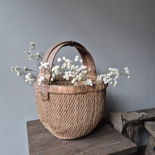 Uniek oude Chinese plukmand met hengsel