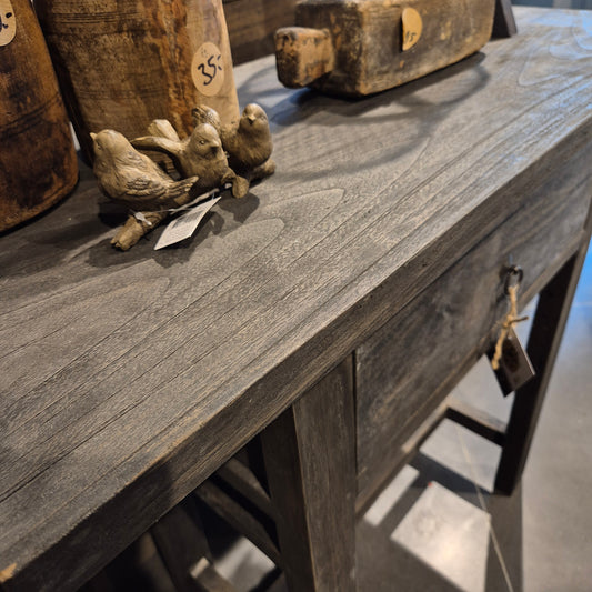 Sidetable met lade Vintage sober vergrijsd
