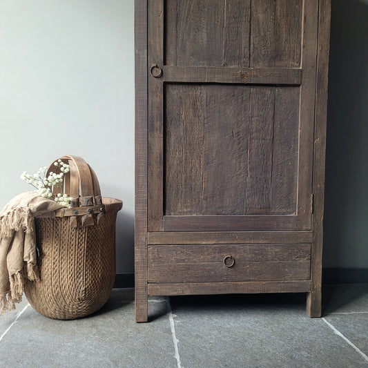 Eendeurs kast met lade driftwood