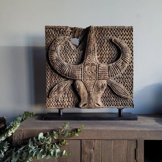 Uniek houten ornament op statief XL