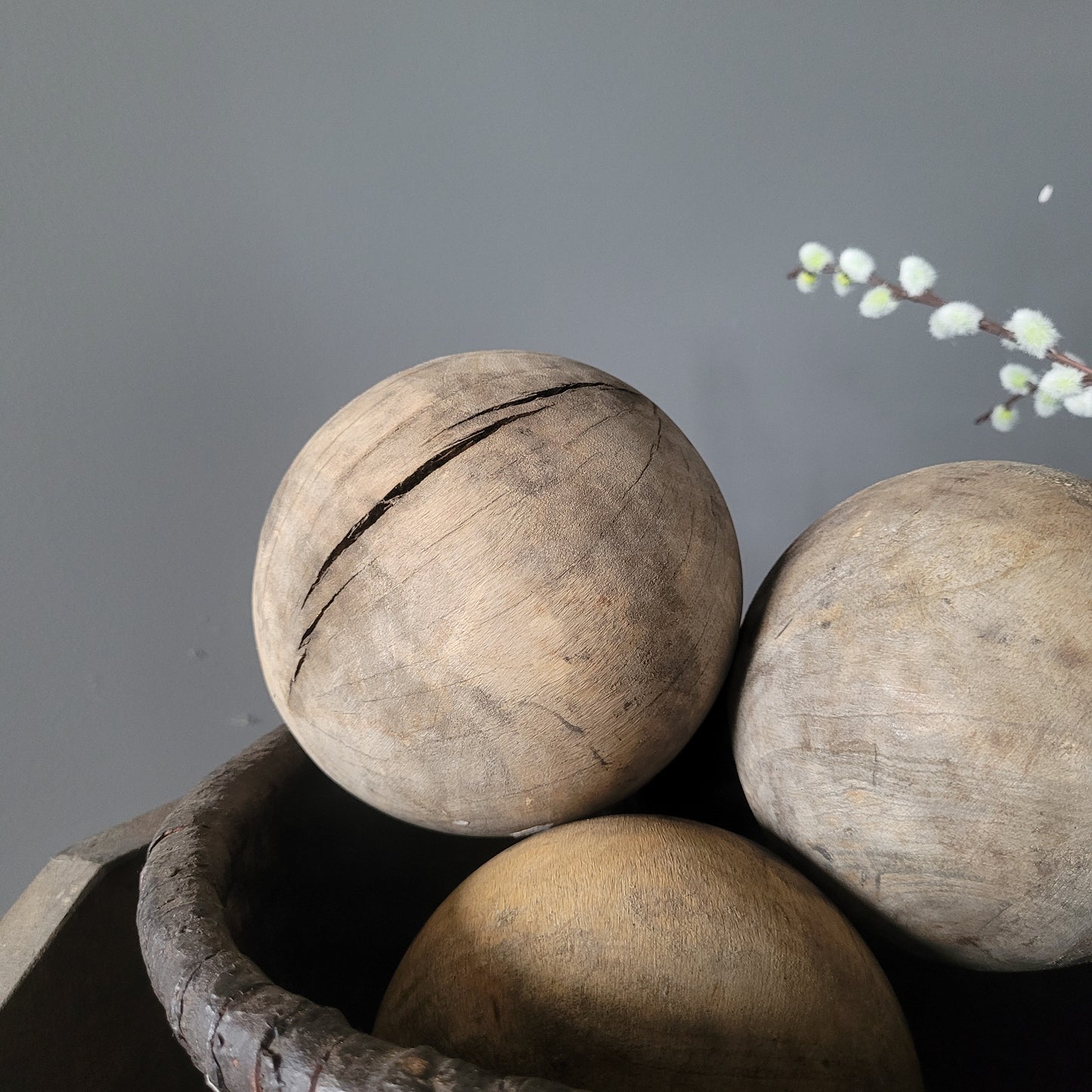 Houten decoratie bal
