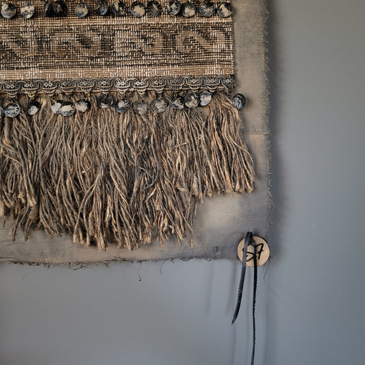 Uniek handgemaakt wanddoek kelim San7