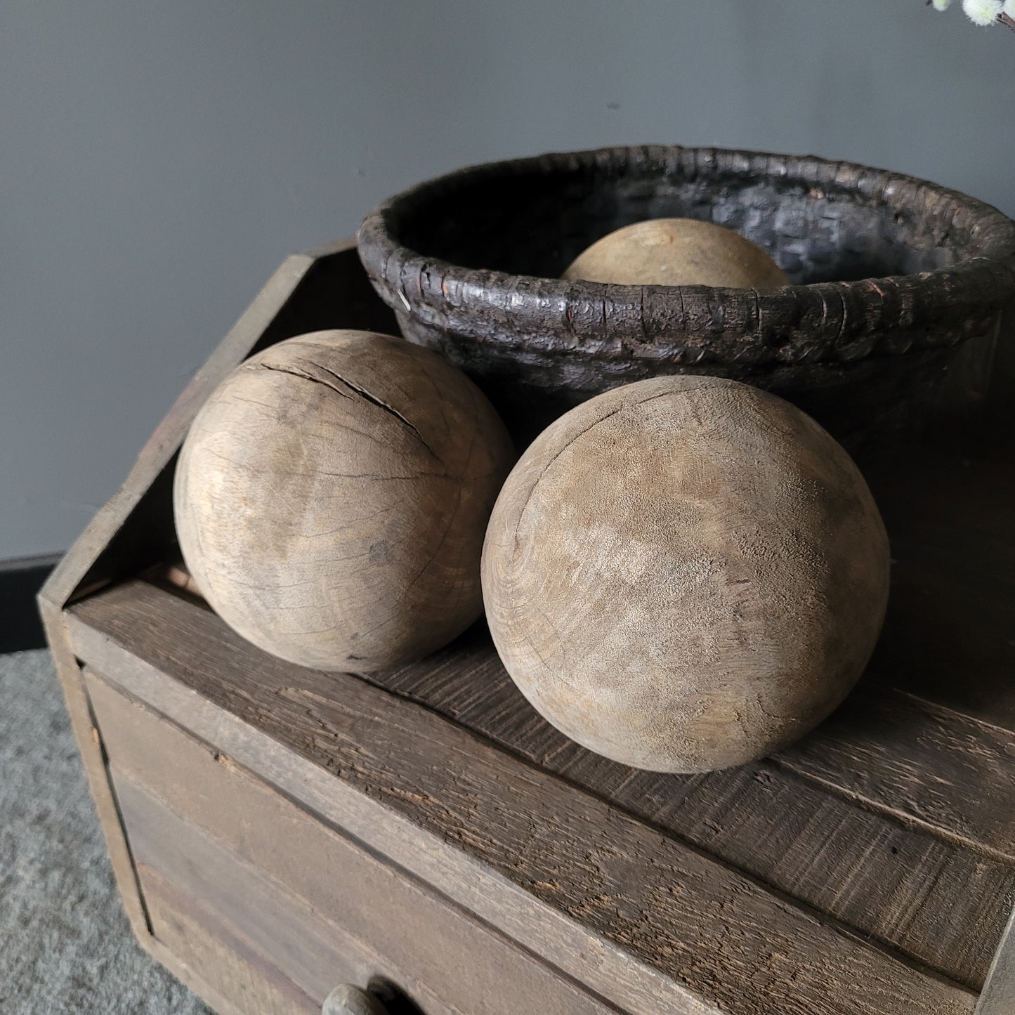 Houten decoratie bal