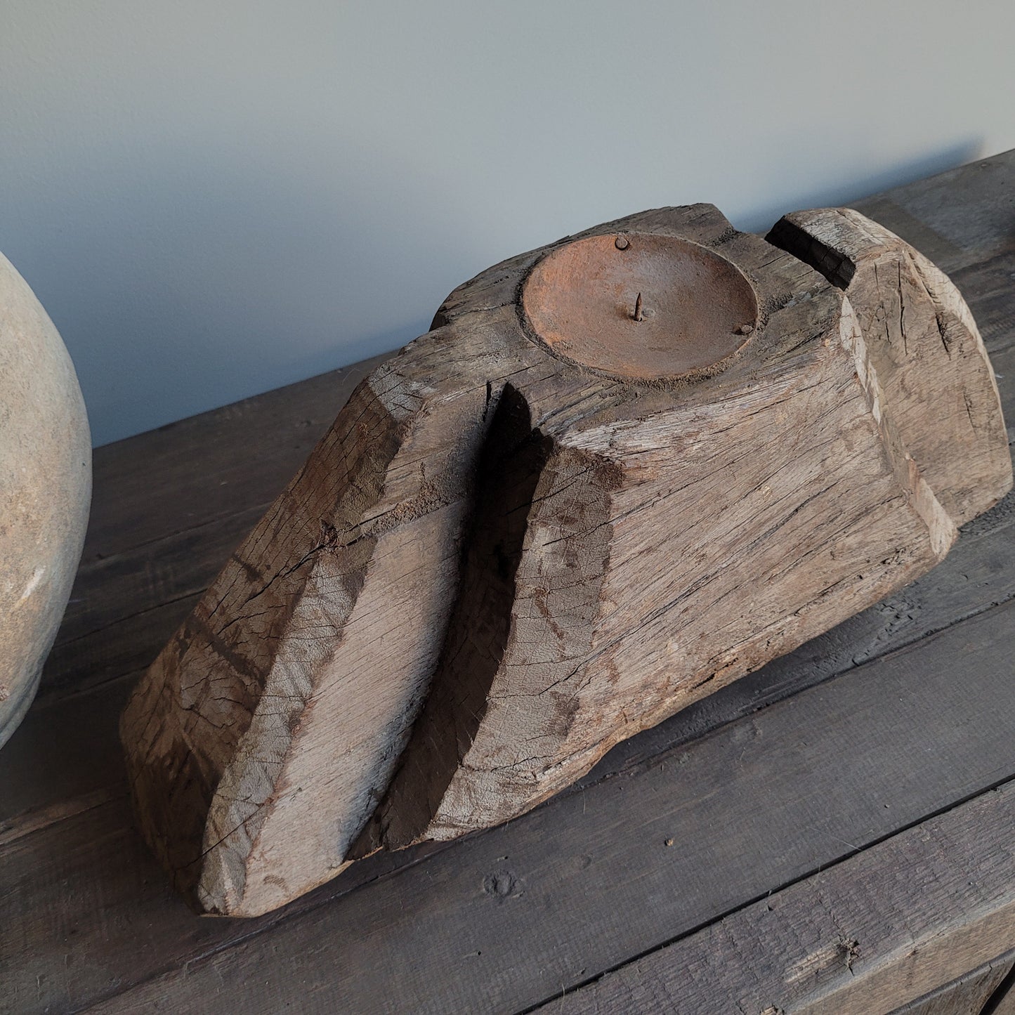 Uniek oud houten ornament