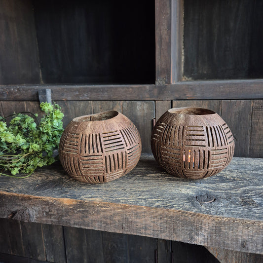 Kokosnoot theelichthouder