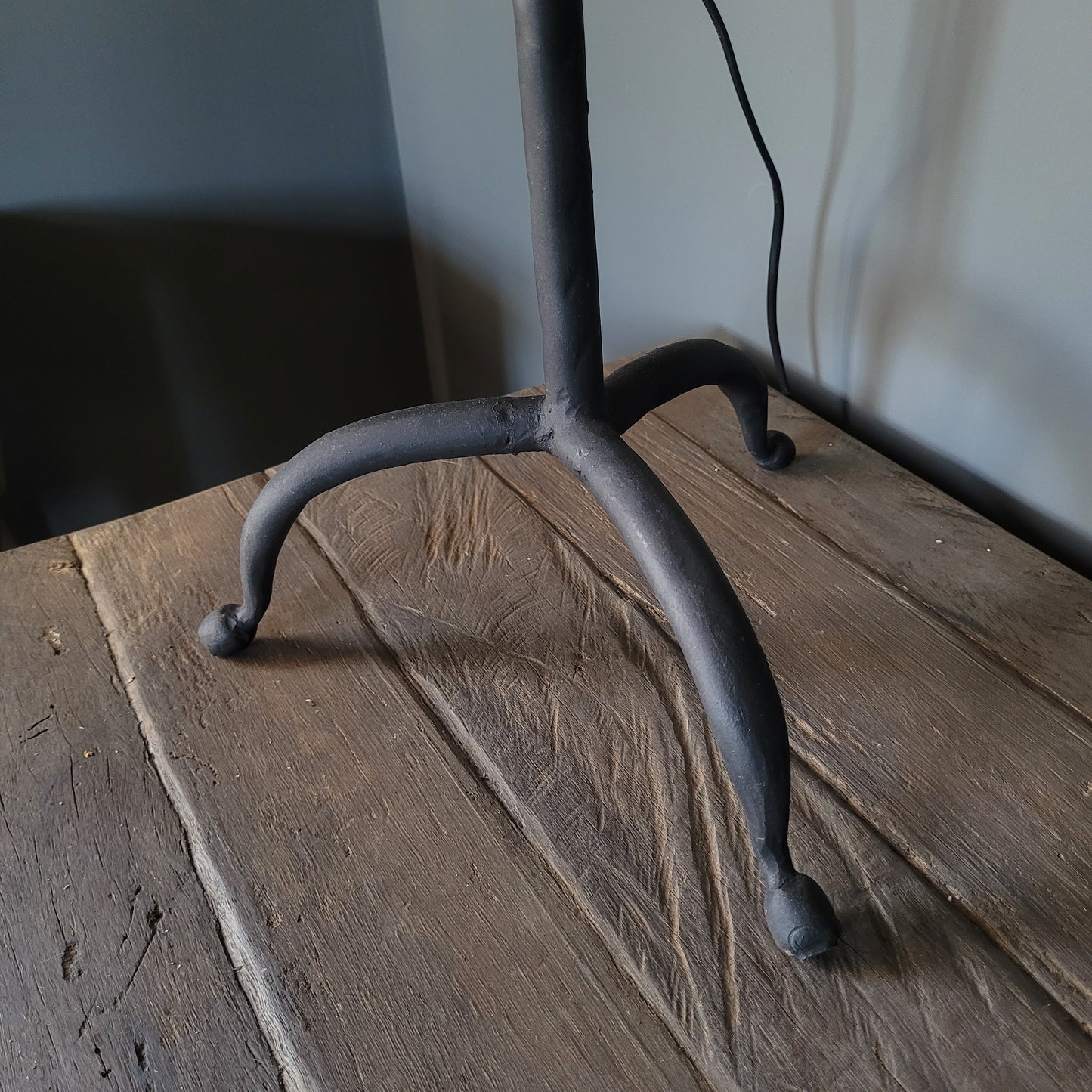 Schemerlamp zwart ijzer
