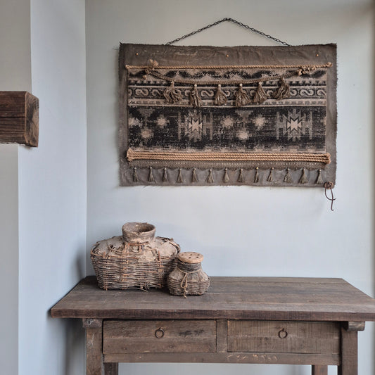 Uniek handgemaakt wanddoek kelim San7