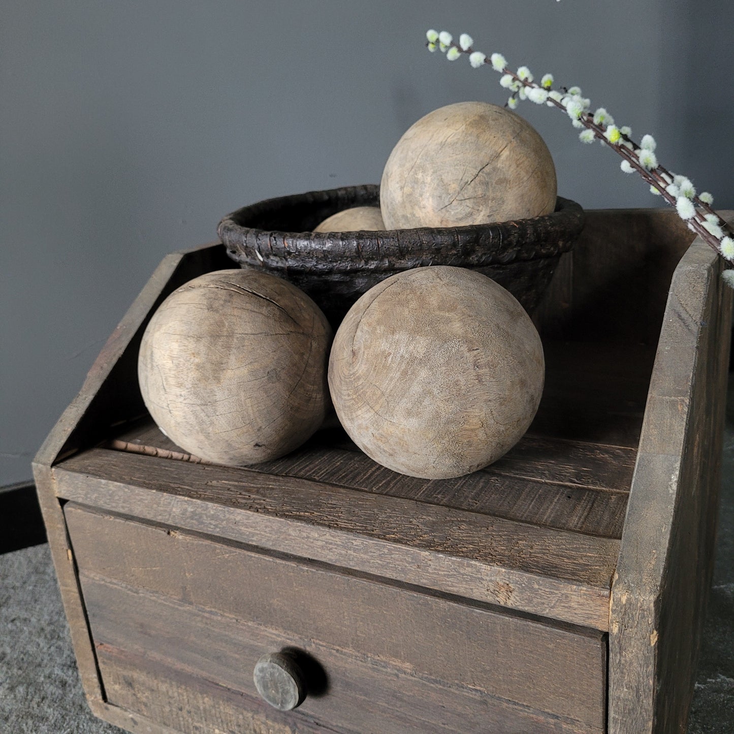 Houten decoratie bal