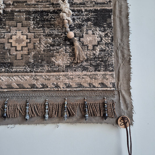 Uniek handgemaakt wanddoek kelim San7