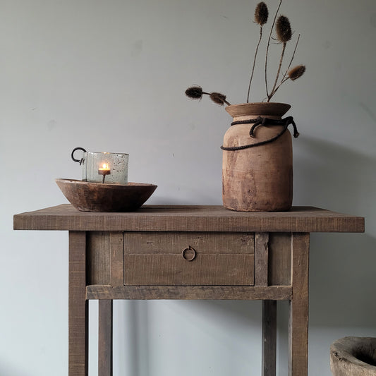 Sidetable met lade driftwood