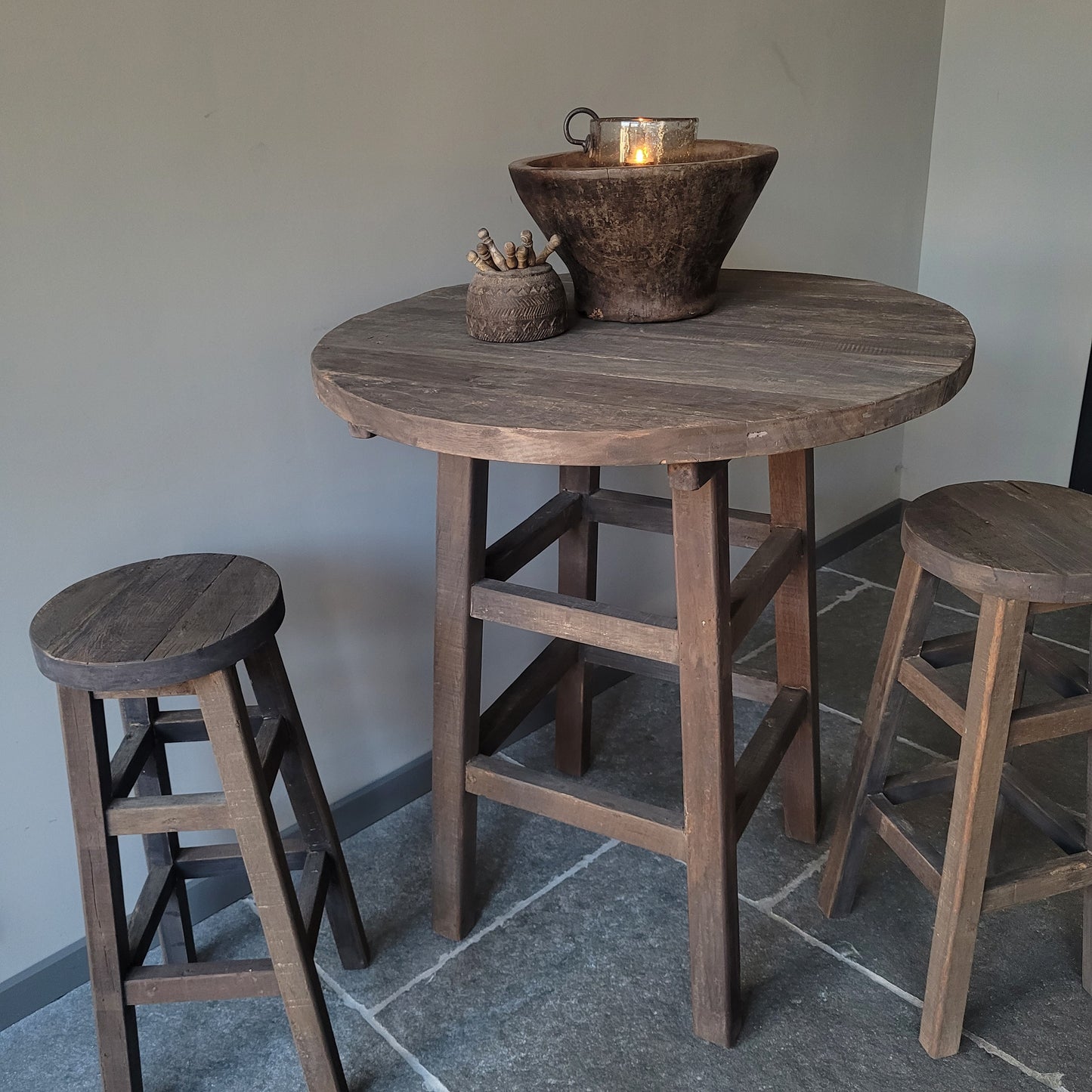 Barkruk | bijzettafel driftwood
