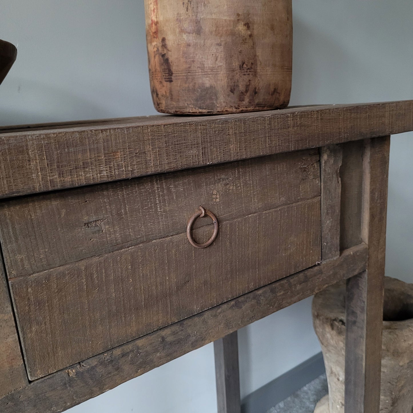 Sidetable met lade driftwood