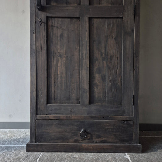 Eendeurskast met lade vintage sober vergrijsd