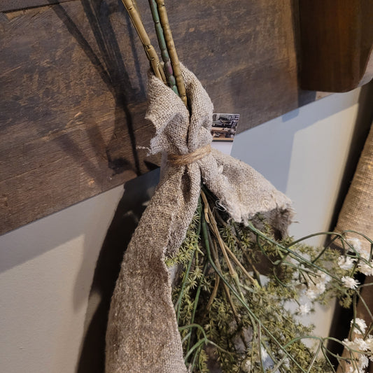 Kunsttoef met shabby doek 70cm