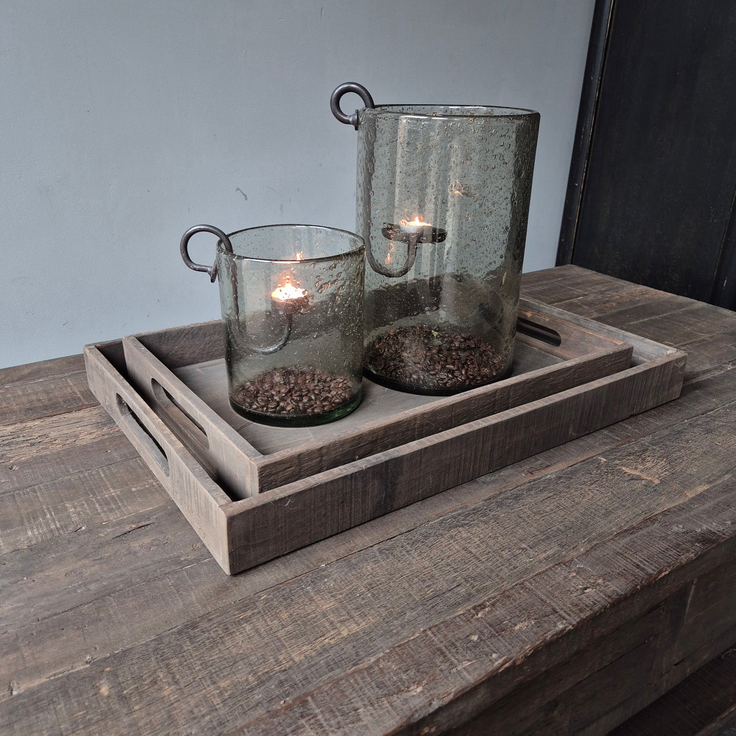 Driftwood dienblad met handvaten M