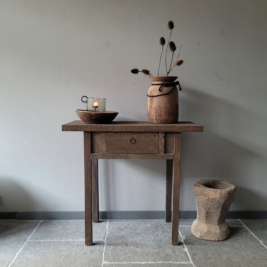 Sidetable met lade driftwood