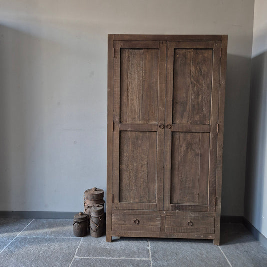 Landelijke kast | 2 deuren & lades | oud hout Driftwood