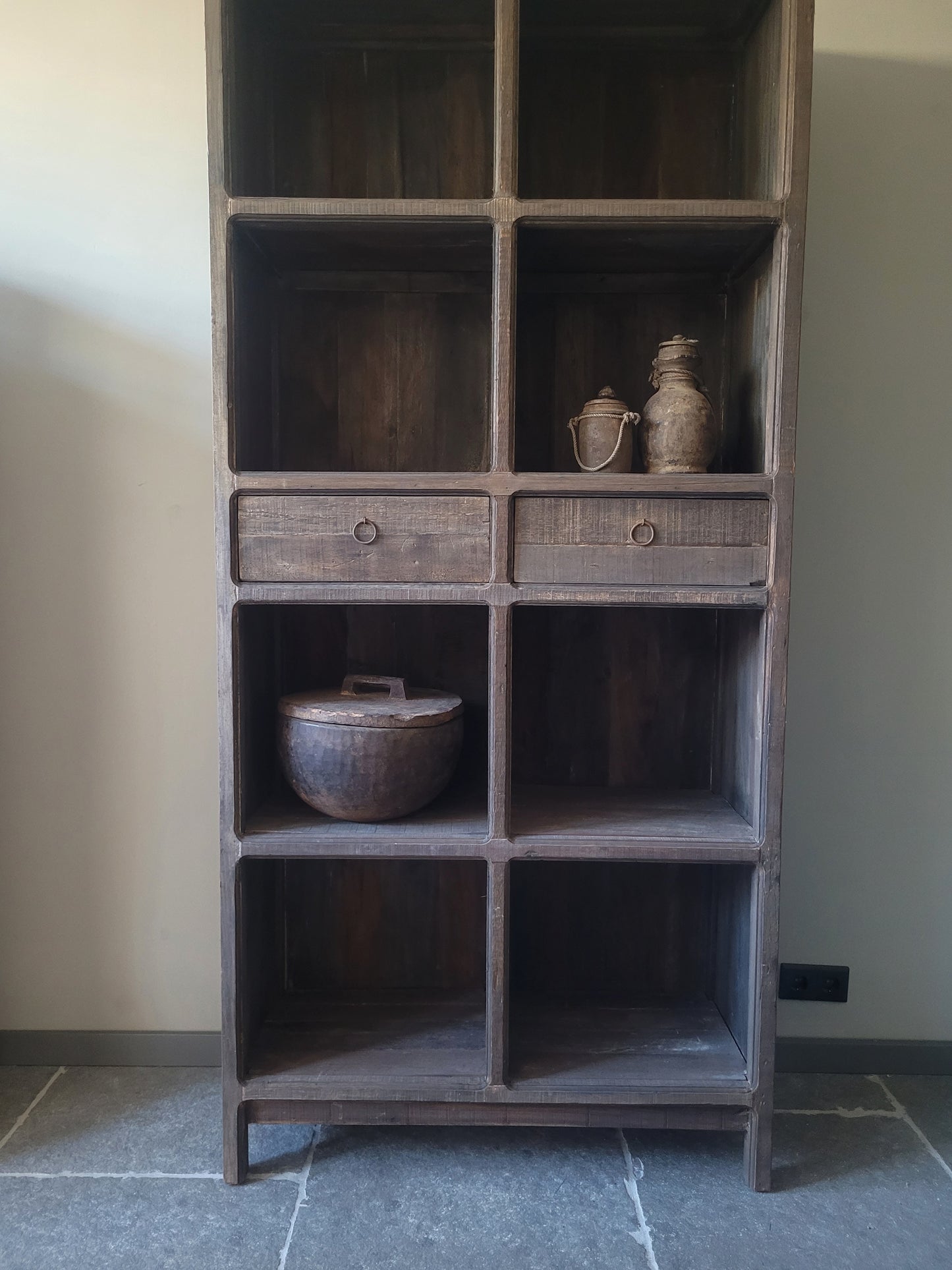 Vakkenkast | 2 lades driftwood 220cm