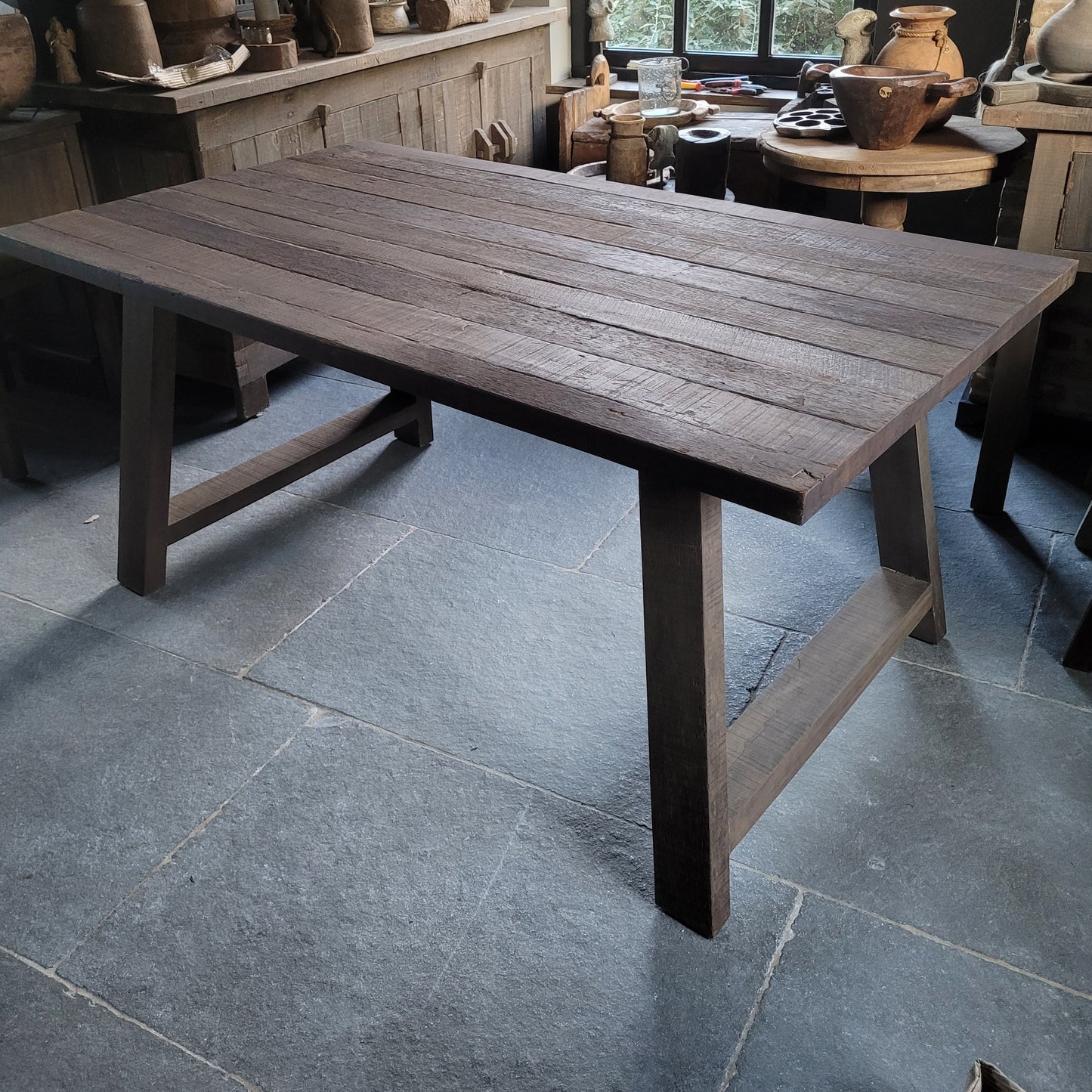 Eettafel driftwood A-poot
