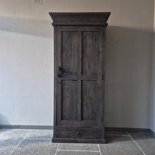 Eendeurskast met lade vintage sober vergrijsd