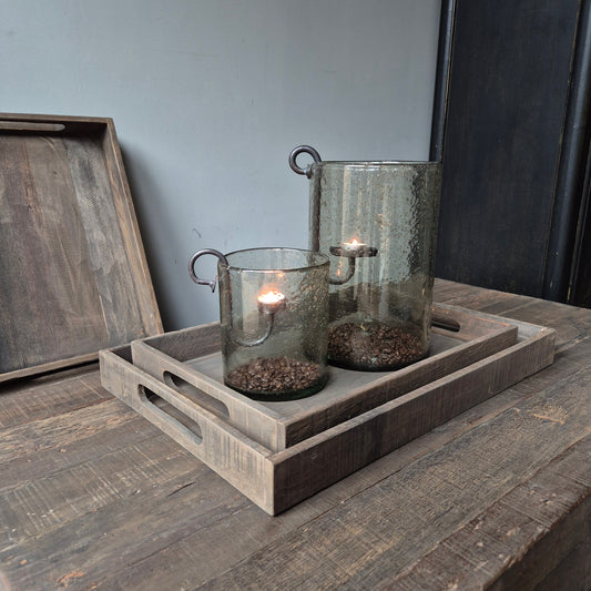 Driftwood dienblad met handvaten L