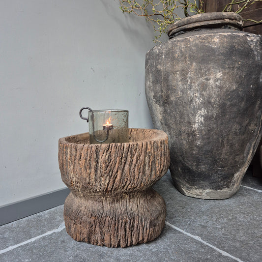 Uniek houten vijzel XL