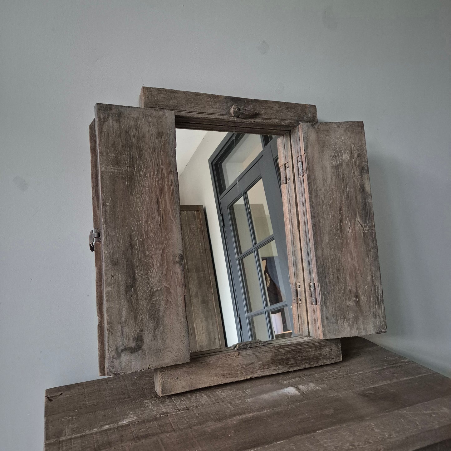 Spiegel | uniek oud houten luik