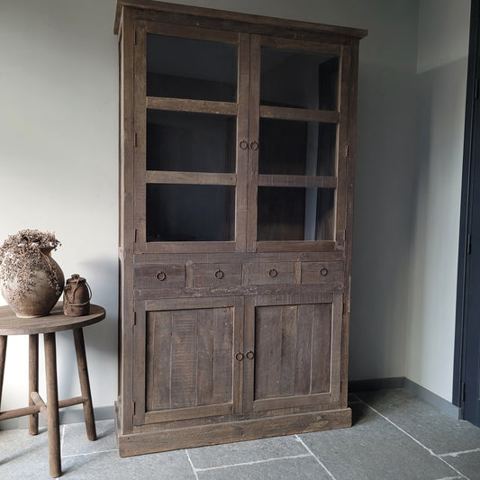 Buffetkast | vitrinekast driftwood oud hout