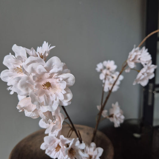 Kunsttak kersenbloesem wit 85cm