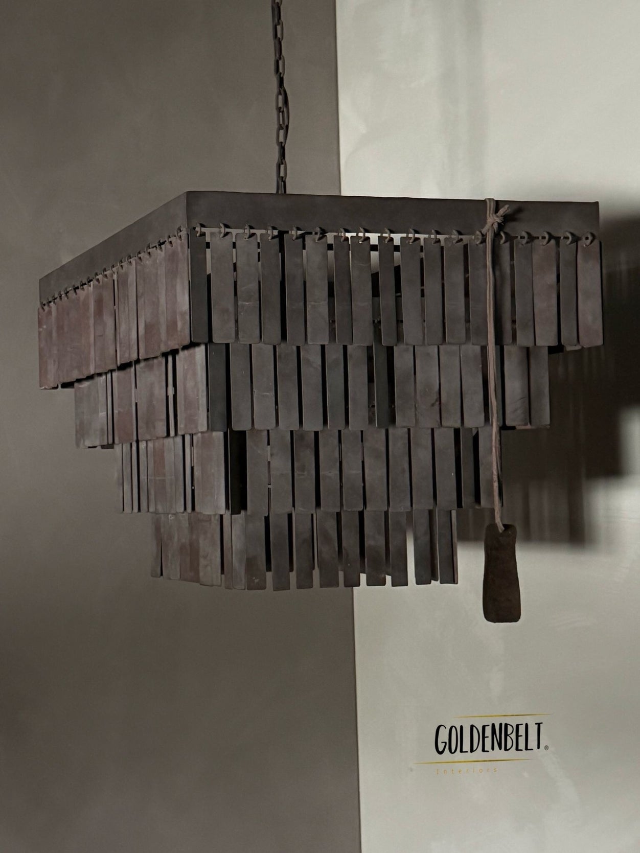 Hanglamp Iron Falls vierkant | Goldenbelt