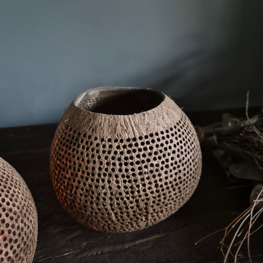 Kokosnoot theelichthouder