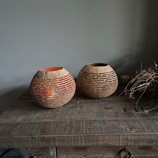 Kokosnoot theelichthouder