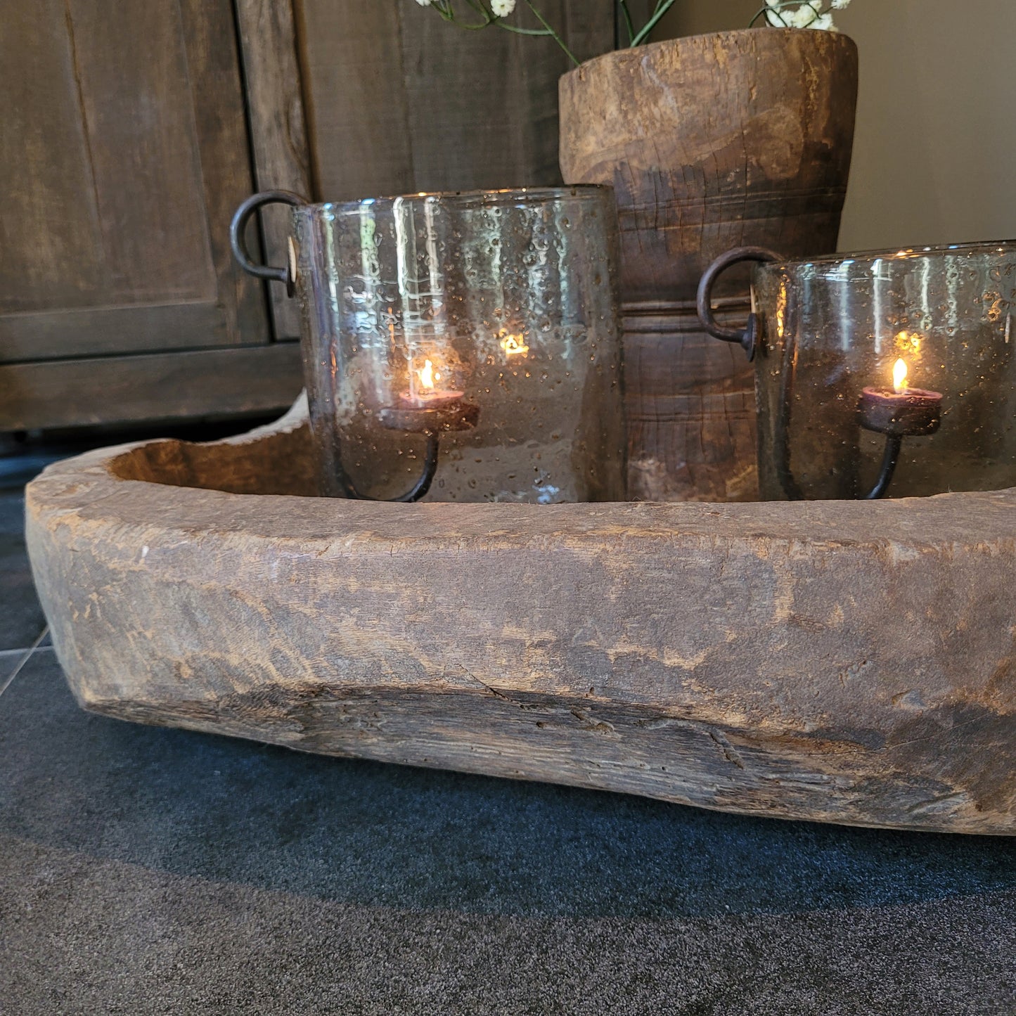 Uniek oud houten trog | schaal XL
