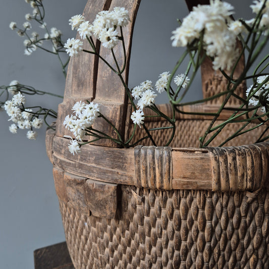 Uniek oude Chinese plukmand met hengsel