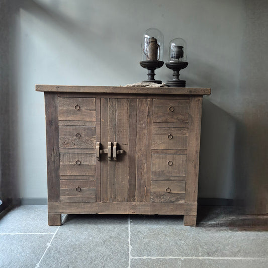 Dressoir | kast driftwood schuifslot 8 lades