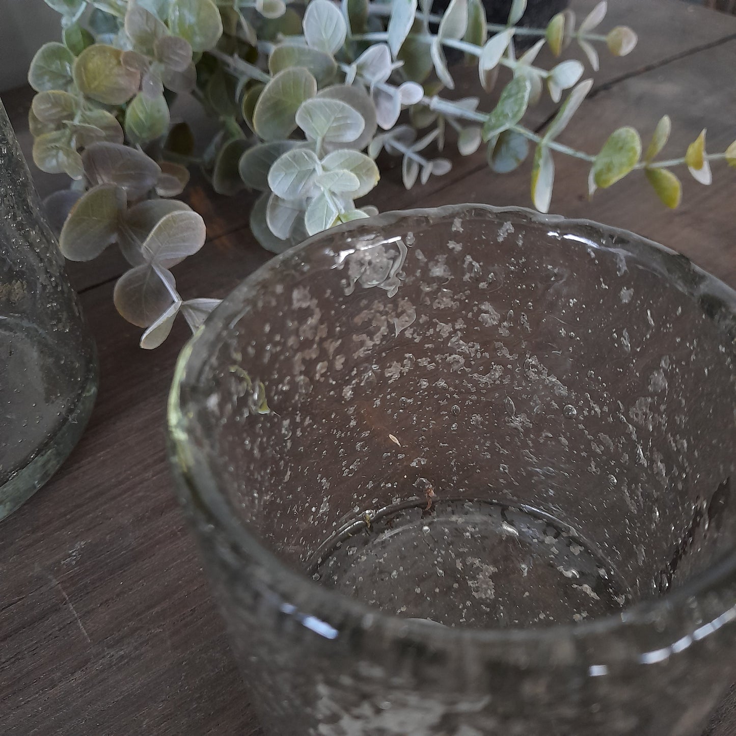 Windlicht bubbel glas maat S, M of L