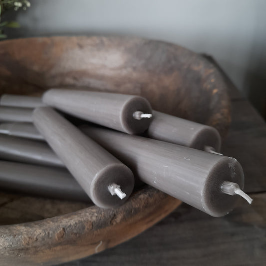 Dinerkaars 18,5cm donker linnen