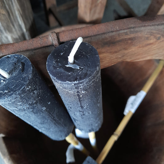 Fakkel kaars bamboe stok zwart