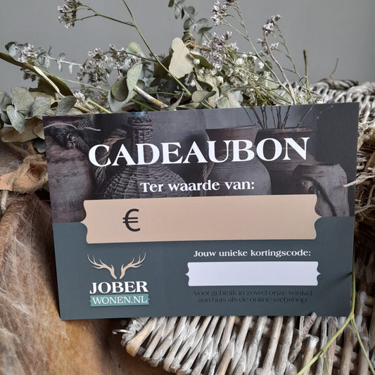Jober Wonen cadeaubon