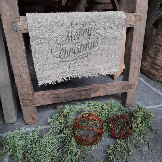 Shabby doek sober landelijk Merry Christmas